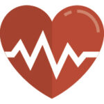 Graphic of a heart with an ECG reading